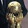 FIFA President Gianni Infantino presents President Donald Trump with the FIFA Peace Prize late last year.