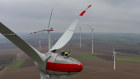  Technicians maintain a wind turbine in Bernsdorf, Germany.