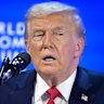 Donald Trump speaks at Davos.