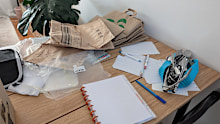 The dining table had become a collection of things that I was planning to sort out ‘later’.