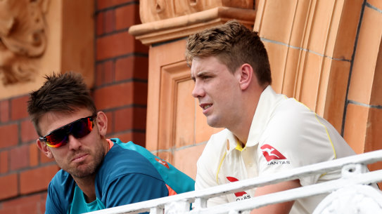 Mitchell Marsh (left) will take the place of Cameron Green if the all-rounder isn’t passed fit to play at Headingley.