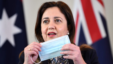 Premier Annastacia Palaszczuk is again urging Queenslanders to wear masks indoors, including on public transport and in schools.