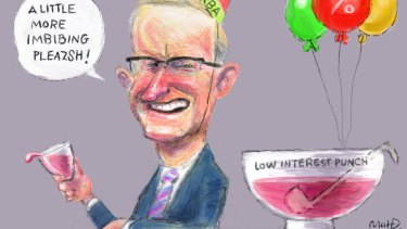 RBA governor Phil Lowe: A bit more imbibing please.