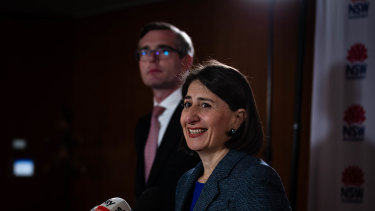 NSW Premier Gladys Berejiklian with treasurer Dominic Perrottet.