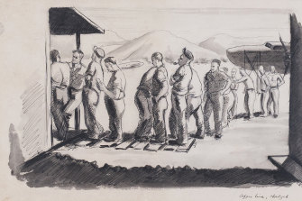 Guy Warren, Coffee Line, American airforce unit, Nadzab, New Guinea  1944