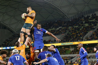 A person with coronavirus visited the Wallabies vs France rugby union match at Melbourneâs AAMI Park on Tuesday. 