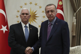 Turkey Syria Conflict Mike Pence Recep Tayyip Meet After Tough