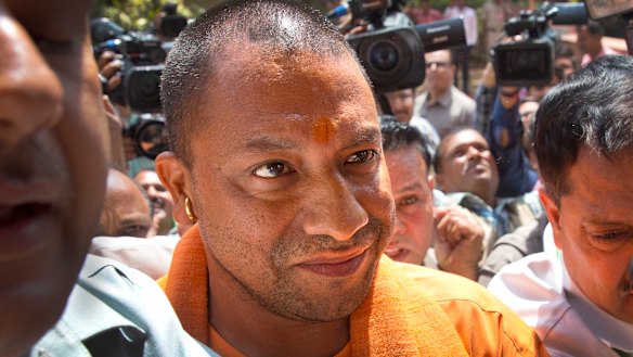 Chief Minister of the northern Indian state of Uttar Pradesh Yogi Adityanath.
