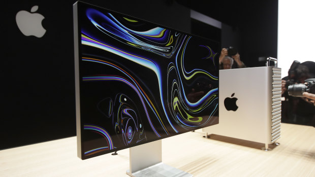 Apple's new Mac Pro with the new Pro Display XDR and stand.
