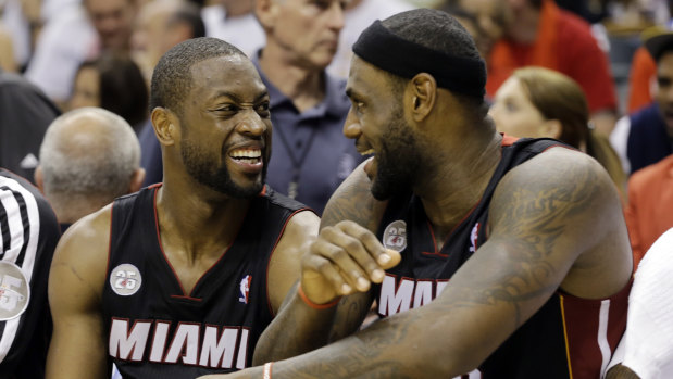 Reunited: Dwyane Wade (left) and LeBron James will play together in the NBA's All-Star match.
