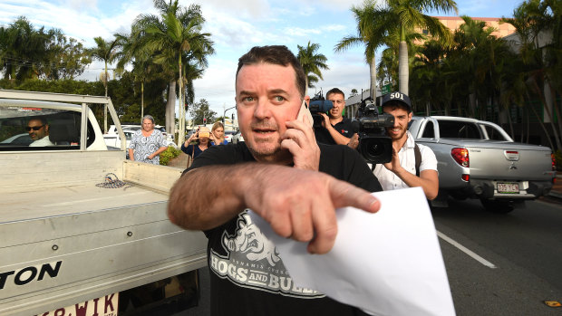 Luke Smith leaving the Beenleigh Watchhouse on Thursday morning.