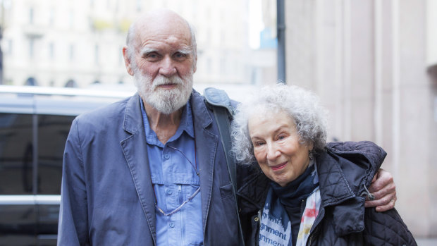 Margaret Atwood and Graeme Gibson, pictured in 2017, returned to Australia for a final visit together in February.