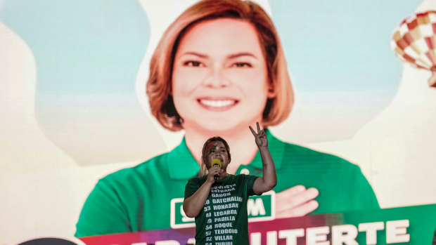 Sara Duterte had been the presidential frontrunner before deciding to vie for the vice-presidency instead.