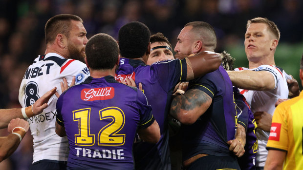 Jared Waerea-Hargreaves and Nelson Asofa-Solomona lead the charge as the Roosters and Storm go toe to toe on Friday night.