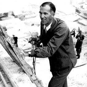 Jorn Utzon at the Sydney Opera House.