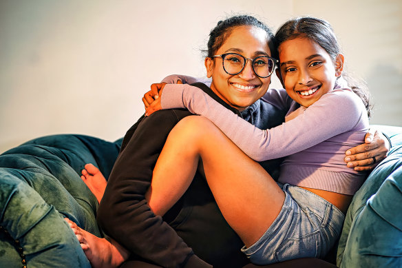 Shimi Nadaraja with daughter Sade.