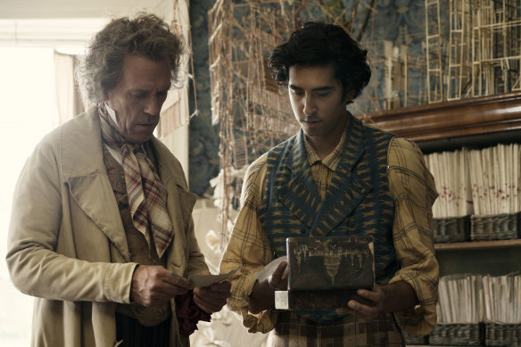 Hugh Laurie and Dev Patel in Armando Ianucci's adaptation of The Personal History of David Copperfield.