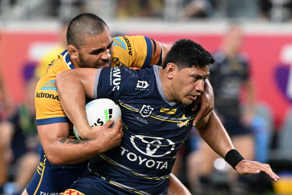 Jason Taumalolo will step into the ring for the first time on October 7.