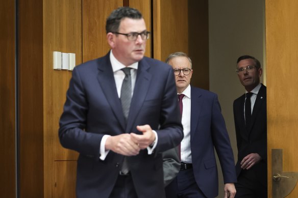 Premier Daniel Andrews following last week’s national cabinet meeting.