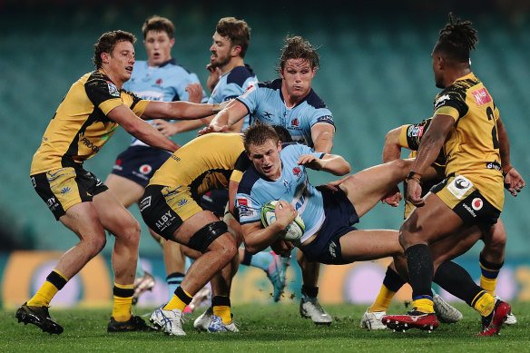 Alex Newsome is brought down.