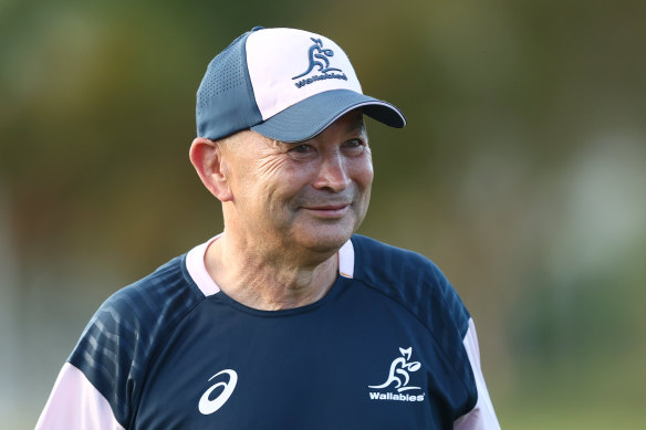 Eddie Jones during last month’s Wallabies camp. 