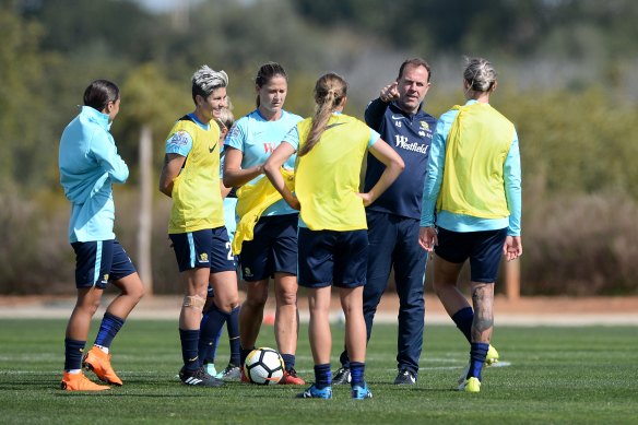 Alen Stajcic during his time in charge of the Matildas in 2018.