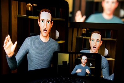 An avatar of Mark Zuckerberg, chief executive officer of Meta Platforms Inc., speaks during the virtual Meta Connect event in New York, US, on Tuesday, Oct. 11, 2022.