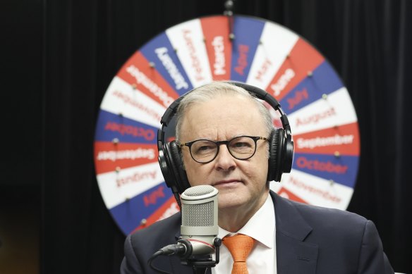 Albanese during a radio interview in South Australia early in the campaign.