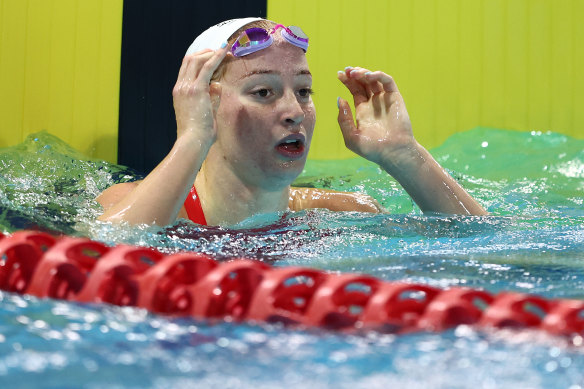 Mollie O’Callaghan won the women’s 100m freestyle. 