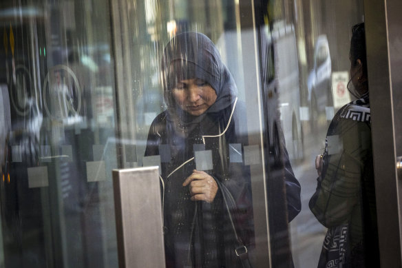 Sakina Muhammad Jan during her trial at the Melbourne County Court.