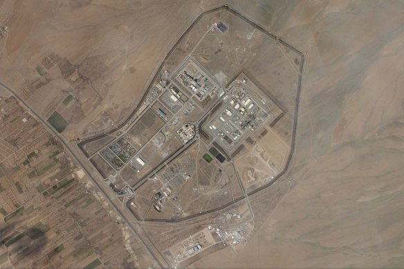 Une image satellite de l'installation de réaction de l'eau lourde Arak en Iran.