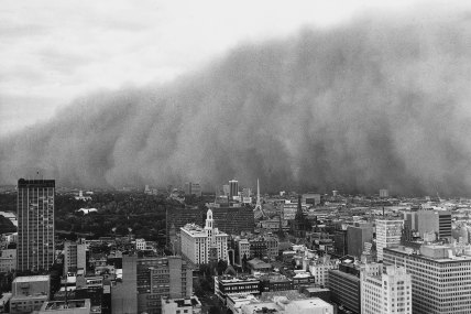 The dust storm on February 8, 1983, that blanketed Melbourne.