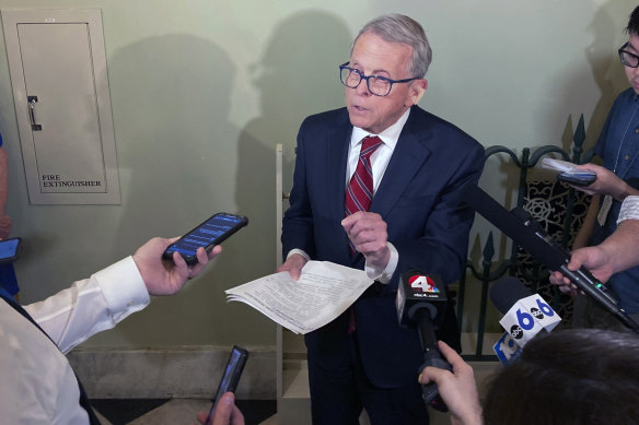 Ohio Governor Mike DeWine discusses proposals to improve school safety in the state in the days after the massacre of 19 children and two teachers in a Texas elementary school.