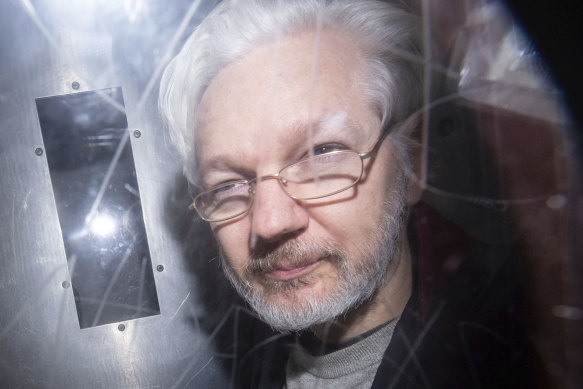 Julian Assange refrained from making political statements during his court appearance.