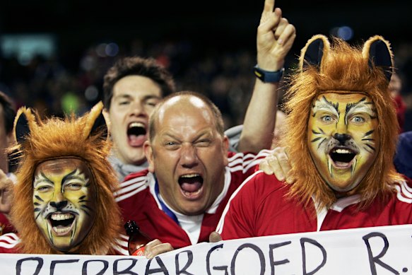 British and Irish Lions fans in New Zealand.