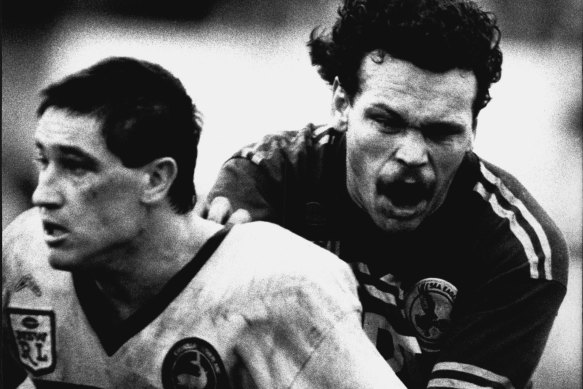 Cliff Lyons, the first player to reach 300 games for Manly, was still playing at 37.