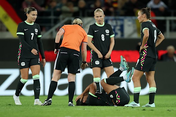 Sam Kerr sustained an injury during the Women’s international friendly match between Germany and Australia.