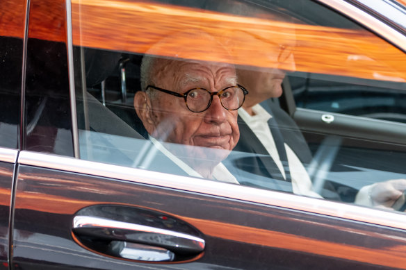 Rupert Murdoch, pictured in October, wants eldest son Lachlan to get full voting power over the family trust.