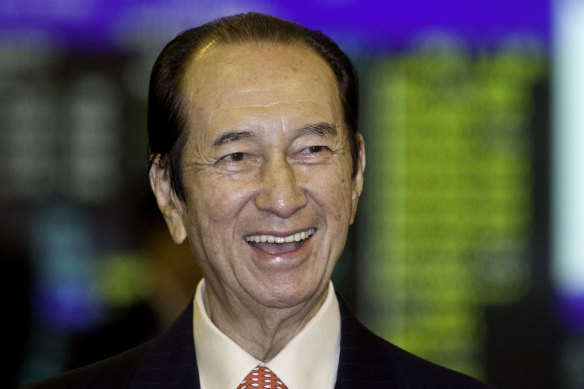 Casino kingpin Stanley Ho in 2008. He died in Hong Kong in 2020. 