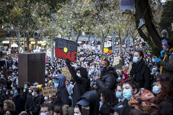 Thousands marched the streets of Melbourne to protest Indigenous deaths in custody and to stand in solidarity with George Floyd. 