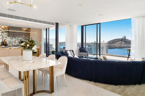 The sub-penthouse in the Blue at Lavender Bay development is on offer for $10 million.