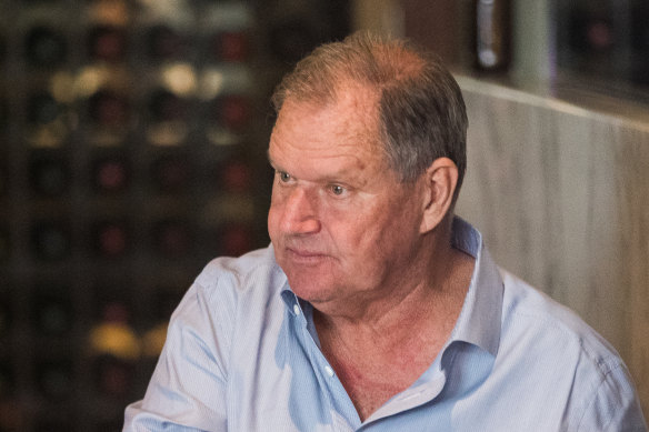 Robert Doyle at lunch in South Melbourne in October last year.  