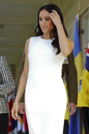 Meghan Markle's Karen Gee royal visit dress choice crashes designer's ...
