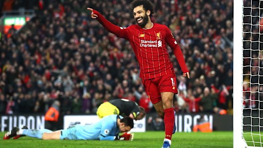 Mohamed Salah's Liverpool hold a 25-point lead at the Premier League summit and need just six points to lift the title.