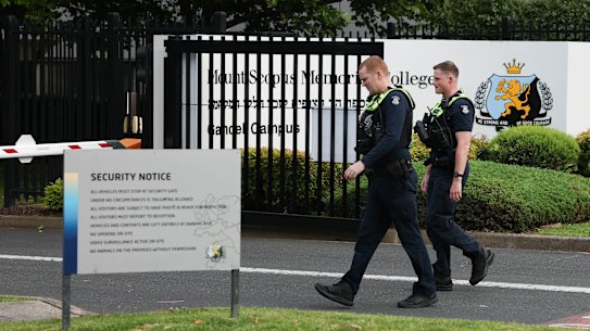 Security presence has been increased at Mount Scopus College in Burwood following the terror attack on Bondi Beach.