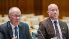 Former PwC chief executives Tom Seymour (left) and Luke Sayers during the hearing on Friday. 