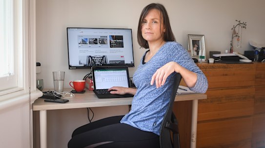 Stephanie Haddad was working at the dining table when lockdown began. But after her back started playing up, she set up a desk in her bedroom. 