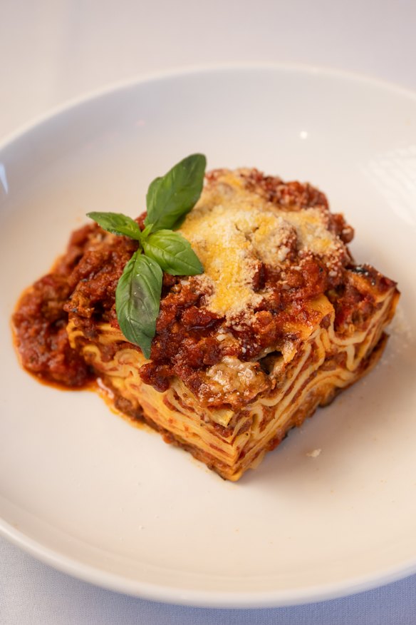 Marios' generous and meaty lasagne.