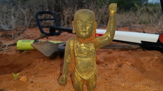 The front of the statue. 