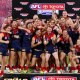 The Demons celebrate their grand final win in Perth last year.